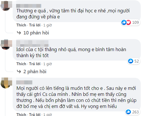 Động viên từ khán giả.