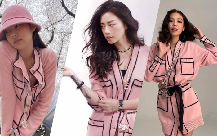 Ngô Thanh Vân chả hề lép vế khi mặc áo cardigan đụng hàng Jennie Black Pink Ảnh 2