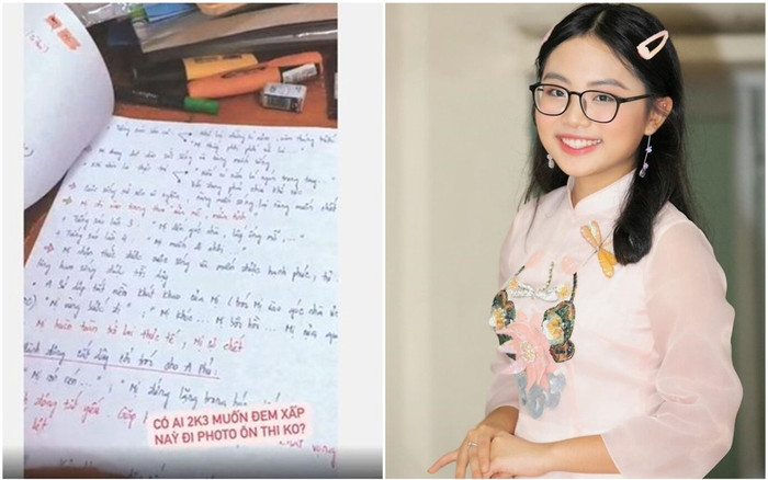 Phương Mỹ Chi khoe tập đề cương ôn tập môn Ngữ Văn tự viết tay khiến dân tình xuýt xoa khen ngợi Ảnh 2