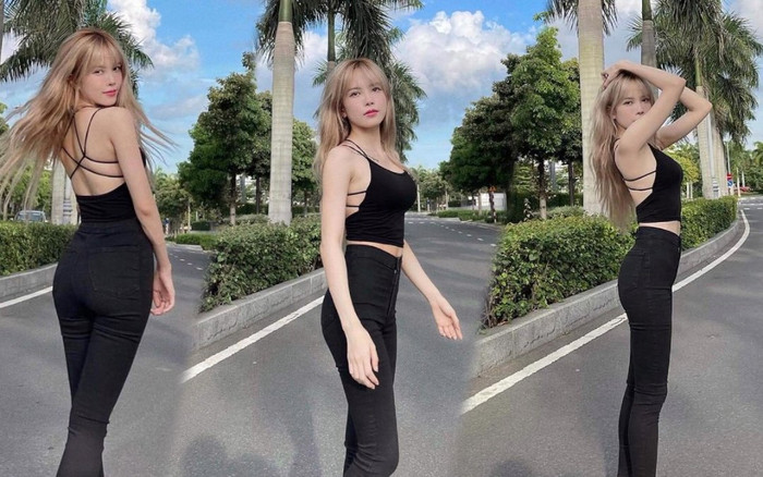 Thiều Bảo Trâm mặc đồ đi tập khoe trọn lưng trần trắng nõn Ảnh 2