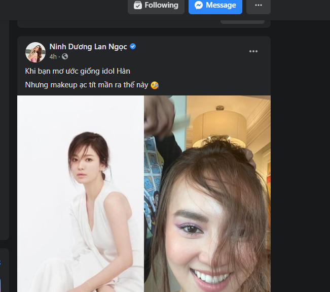 Ninh Dương Lan Ngọc makeup giống Song Hye Kyo thế nhưng lại khiến fan tá hỏa Ảnh 1