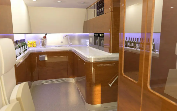 Quầy bar và nhà bếp đầy đủ tiện nghi.