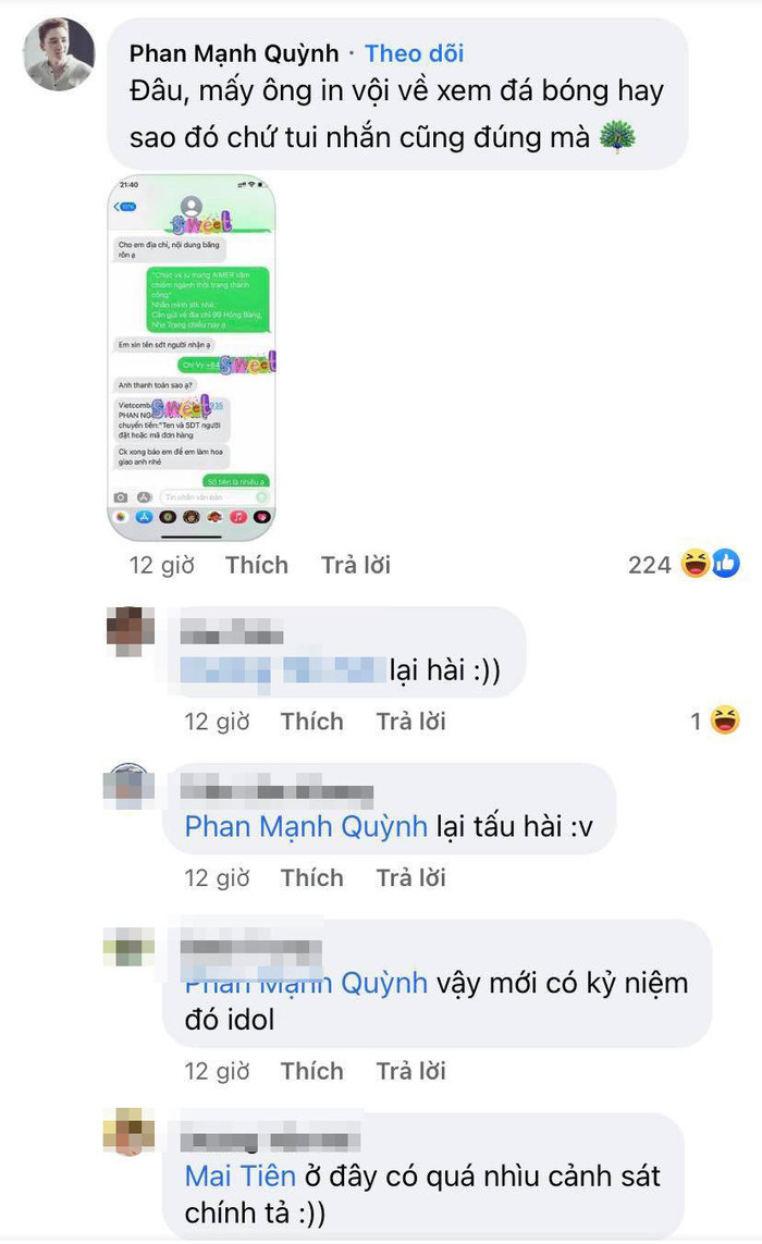 Lời giải thích của Phan Mạnh Quỳnh.