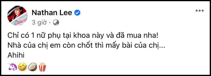 ...thì sáng nay, Nathan Lee tuyên bố 'đã mua'! Là bài hát nào nữa đây?