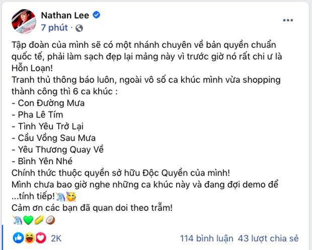 Nathan Lee xác nhận đã 'chốt đơn' độc quyền 6 bài hit của nhạc sĩ Nguyễn Văn Chung và Khắc Việt
