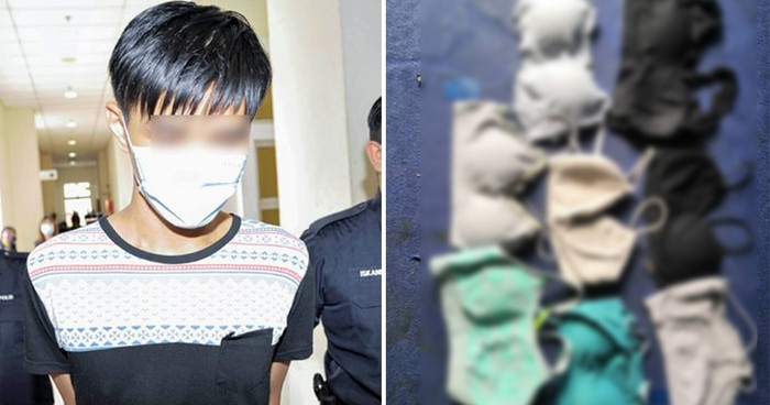 Ong Kok Thye bị cáo buộc tàng trữ 58 quần áo lót của phụ nữ.