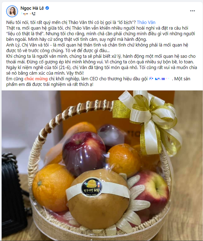 Vợ mới kém 15 tuổi của Công Lý chia sẻ về mối quan hệ với MC Thảo Vân.