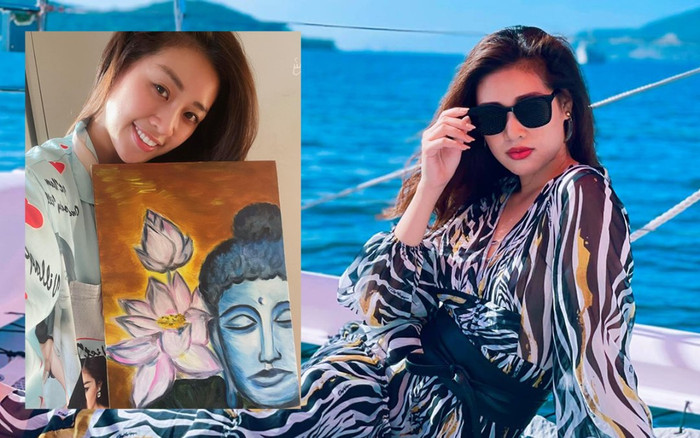 'Họa sĩ cách ly' Khánh Vân 'trổ tài' vẽ tranh mang thông điệp ý nghĩa trong mùa dịch Covid-19 Ảnh 2