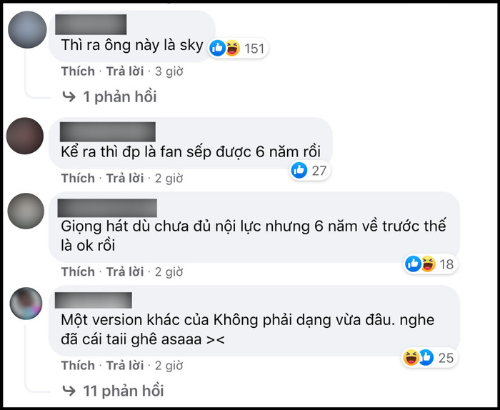 Bình luận của cư dân mạng về clip cover của Đức Phúc