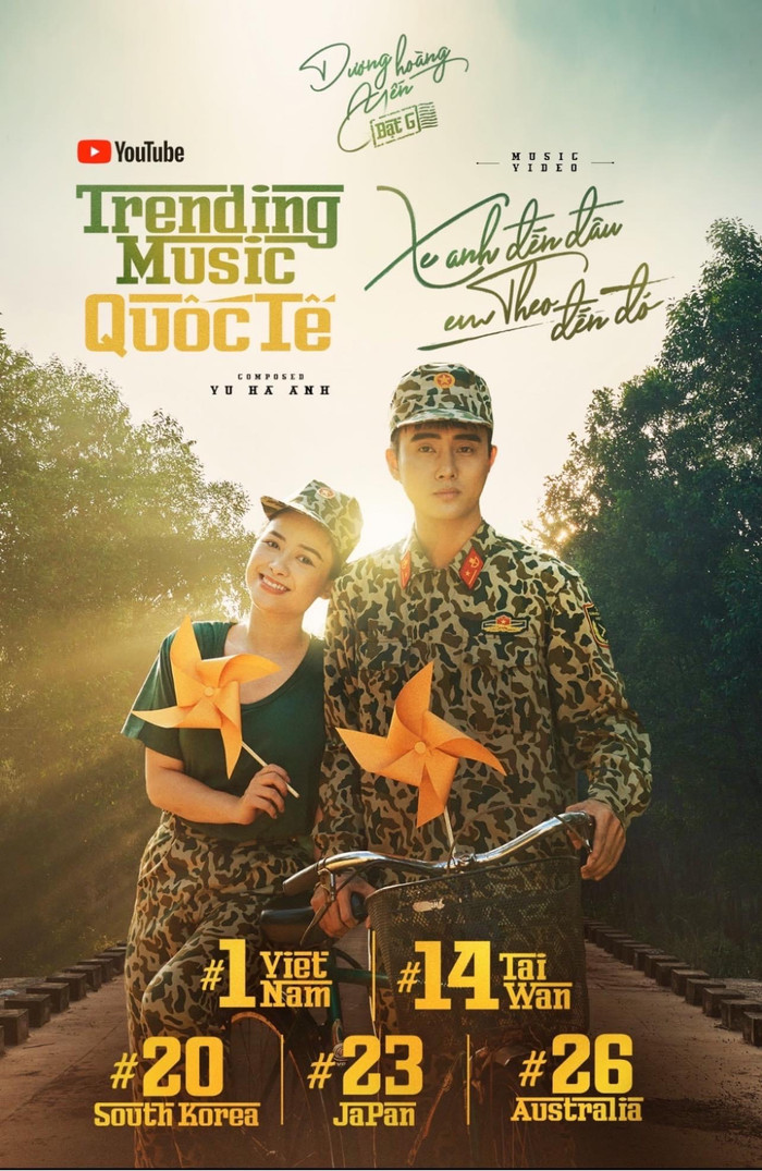 Không những thế, MV còn 'chạm' đến tab thịnh hành quốc tế: #14 Đài Loan, #20 Hàn Quốc, #23 Nhật bản, #26 ở Úc.