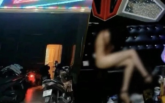 Bắt quả tang 2 nữ tiếp viên khỏa thân đang phục vụ khoảng 20 khách đang hát karaoke Ảnh 2