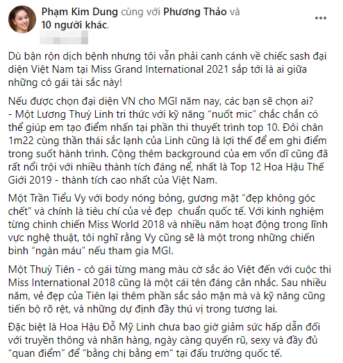 Lương Thùy Linh - Tiểu Vy được 'đề cử' chinh chiến Miss Grand 2021: Mỹ nhân nào sẽ tiếp nối Ngọc Thảo? Ảnh 5