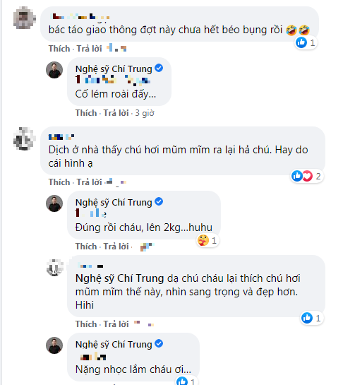 Trước bình luận của dân mạng về ngoại hình của mình, nam nghệ sĩ không ngại tiết lộ thời gian qua anh tăng 2kg.