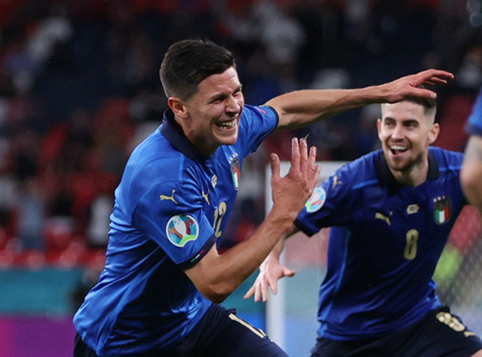 Chiến thắng 2-1 trước Áo đưa tuyển Ý vào tứ kết EURO 2020. Ảnh: REUTERS