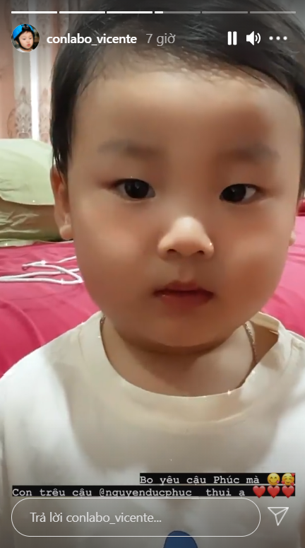 Bé Bo quay story xin lỗi Đức Phúc.