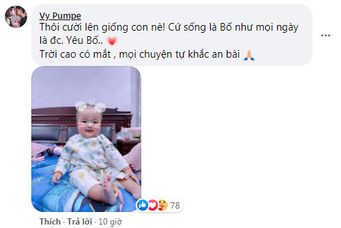 Bà xã Mạc Văn Khoa động viên chồng bằng tấm ảnh cực kì đáng yêu của bé Minnie.