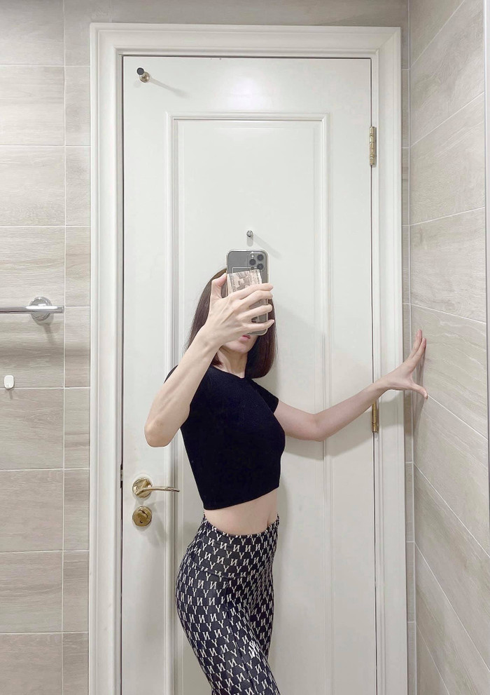 Lệ Quyên luôn tuân thủ theo chế độ tập luyện nghiêm khắc tại nhà