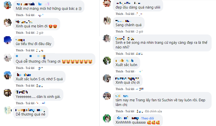 Hình ảnh trên của Đàm Thu Trang đã nhanh chóng nhận được hàng nghìn lượt yêu thích cùng bình luận khen ngợi từ mọi người.