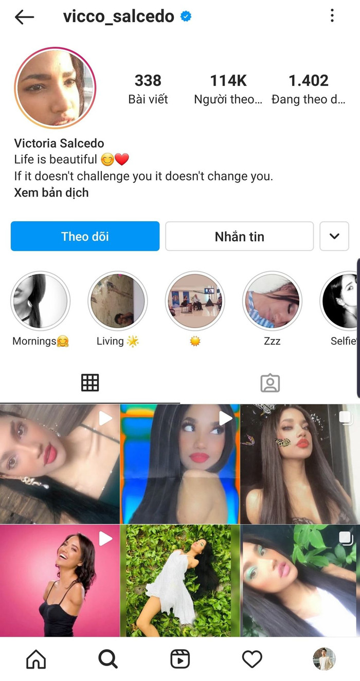 Trang cá nhân với hơn 114 nghìn người theo dõi.