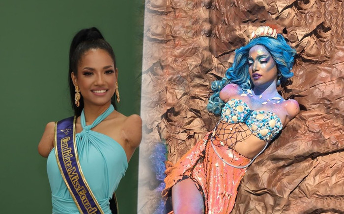 Mỹ nhân cụt 2 tay - 1 chân gây xúc động mãnh liệt tại Miss Ecuador 2021 Ảnh 2