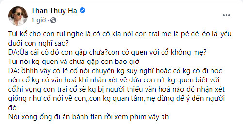 Nguyên văn bài đăng của Thân Thúy Hà.