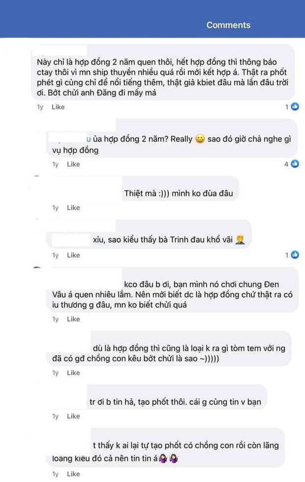Theo Thái Trinh, cô gái này đã đi khắp nơi để đặt điều sai sự thật về chuyện tình cảm giữa mình và Quang Đăng.