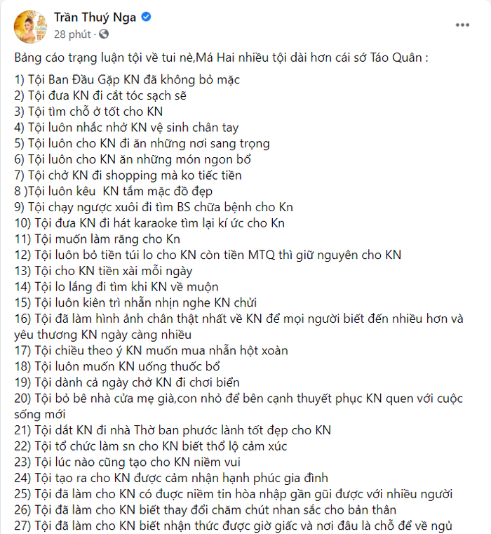 Thúy Nga 'tự thú 30 tội trạng' đã làm với ca sĩ Kim Ngân, dân mạng đọc xong thấy thương thay vì chỉ trích Ảnh 2