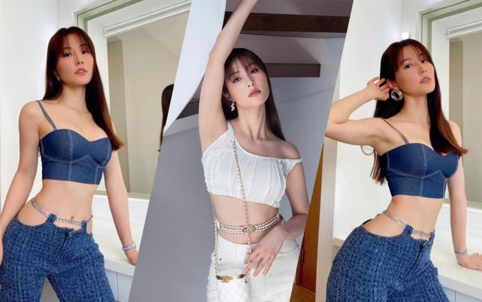 Diễm My 9x khoe vòng eo bé không tưởng với style quần dây xiềng xích cut-out sành điệu Ảnh 2