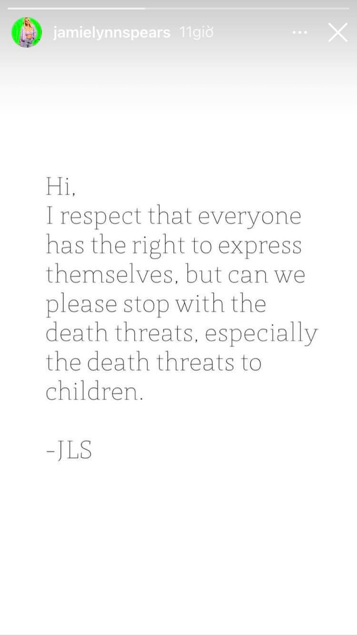 Nữ diễn viên cầu xin dân mạng dừng những lời đe dọa lại.