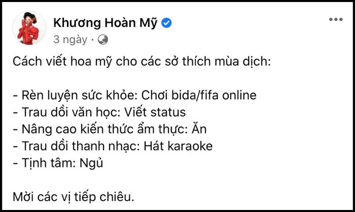 Từ việc hướng dẫn cho mọi người cách viết hoa mỹ cho các sở thích mua dịch