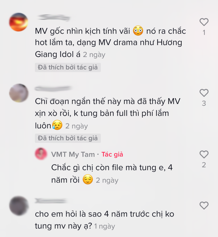 Nhiều bình luận bên dưới đoạn clip, rất nhiều khán giả hi vọng cô sẽ sớm phát hành trọn vẹn phiên bản này sau gần...4 năm giấu kín!