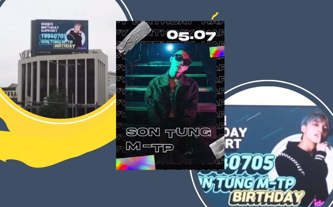 Sơn Tùng nổi bần bật giữa trời Seoul với biển quảng cáo mừng sinh nhật fan 'dốc công' bình chọn Ảnh 2