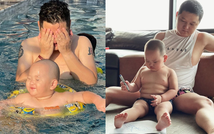 Con trai Trà My Idol đích thị là gen trội của bố, giống đến từng khoảnh khắc Ảnh 2