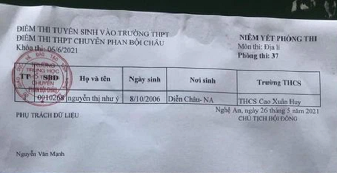 Nữ sinh được bố trí thi riêng một phòng vì lý do khó đỡ...