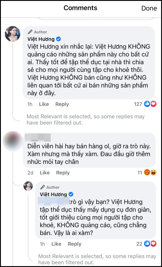 Bị anti-fan 'ném đá', NS Việt Hương không ngần ngại đáp trả.