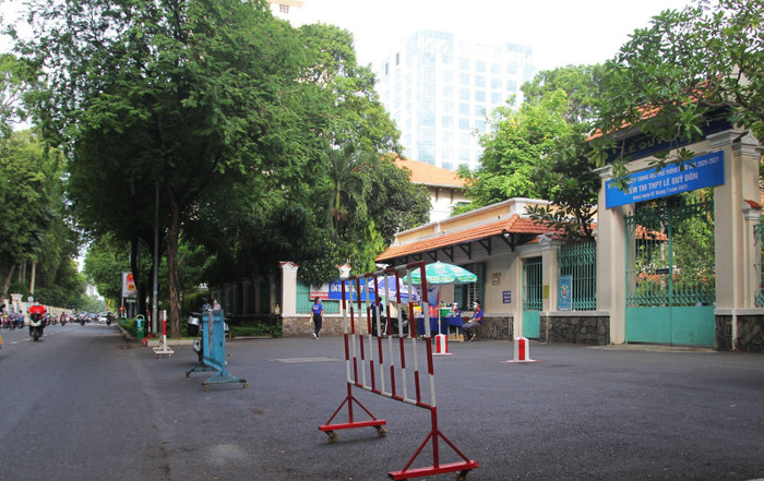Điểm thi trường THPT Lê Quý Đôn, quận 3, TP.HCM. Ảnh: Phạm Hữu/Báo Thanh Niên