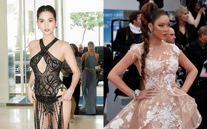 Những bộ váy của sao Việt 'gây bão' tại Cannes: Ngọc Trinh - Lý Nhã Kỳ đứng đầu nhưng style đối lập 100% Ảnh 2