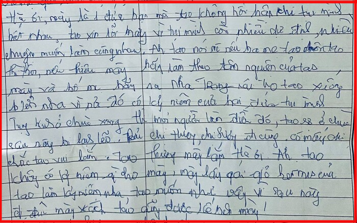 Bức tâm thư của cố diễn viên Đức Long gửi cho Cao Thái Hà.