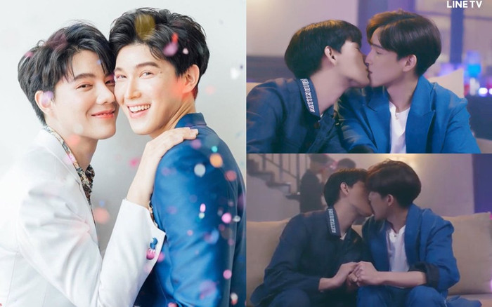 Cặp boylove Thái hẹn hò 9 năm cuối cùng cũng lộ cảnh hôn, ai ngờ lại ở... trên phim! Ảnh 2