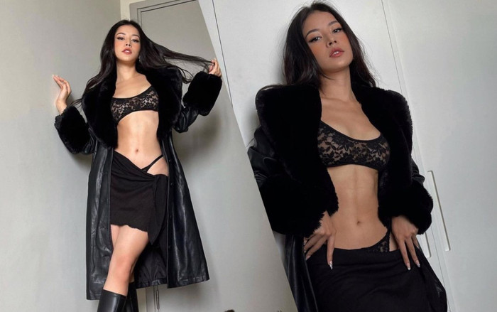 Chi Pu nóng bỏng mắt khi diện nội y ren xuyên thấu mix cùng boots da hầm hố trong loạt ảnh tại gia Ảnh 2