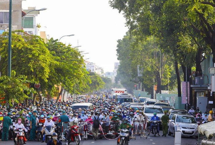 Theo ông Trần Quang Lâm, Giám đốc Sở GTVT TP.HCM cho biết, tình trạng ùn ứ hiện chỉ ghi nhận tại chốt Nguyễn Kiệm, quận Gò Vấp. Ảnh: PLO