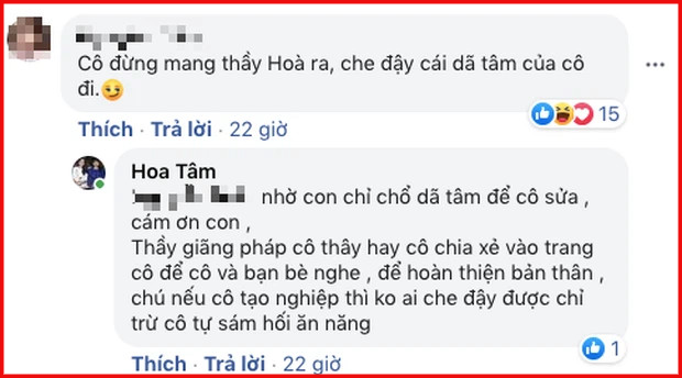 Mẹ Thủy Tiên nhẹ nhàng đáp trả netizen: 'Nhờ con đã chỉ chỗ dã tâm để cô sửa. Cảm ơn con'.