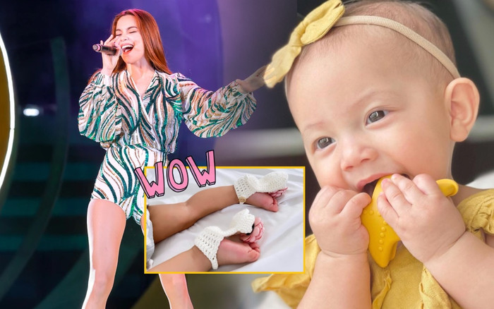 Chưa đầy 1 tuổi nhưng Lisa đã sở hữu đôi chân thon dài chẳng kém mẹ Hồ Ngọc Hà Ảnh 2