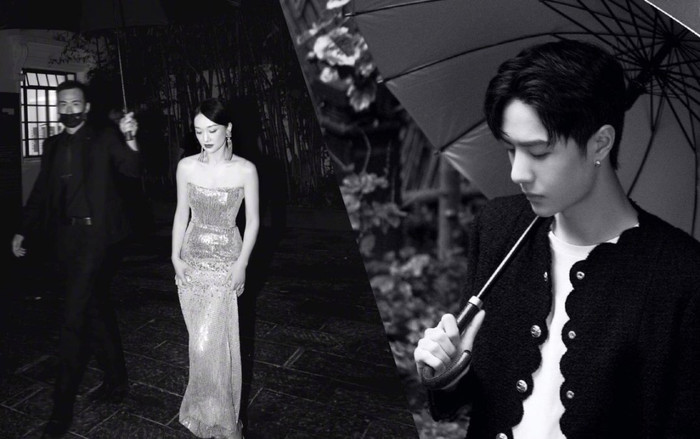 Khoảnh khắc thời trang của Vương Nhất Bác, Châu Tấn đẹp đến nao lòng khi chụp hình với những chiếc ô Ảnh 2