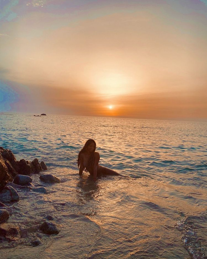 Bức ảnh Halle trong tạo hình Nàng tiên cá được cô tiết lộ.