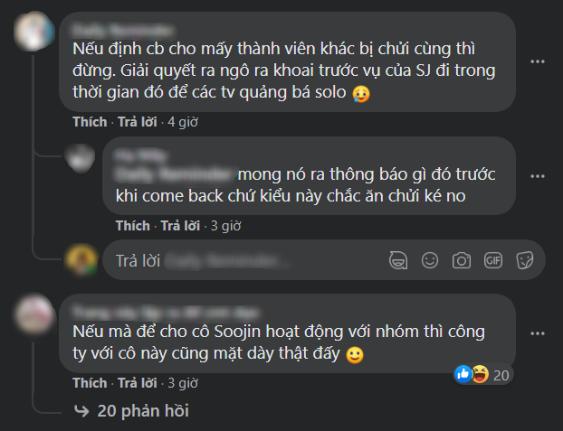 Nhiều cư dân mạng chỉ trích Soojin.