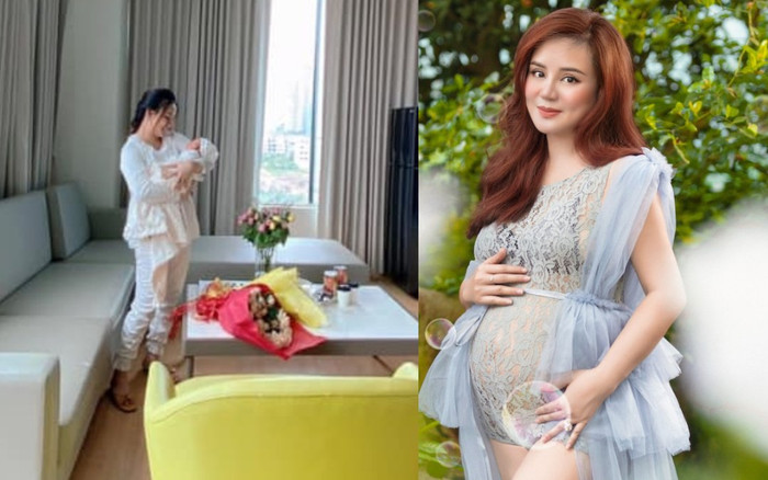 Vy Oanh tháng 3 khoe bầu 8 tháng nhưng đến tháng 7 mới sinh, có thai tận 1 năm? Ảnh 2