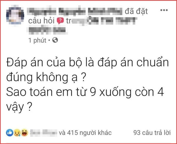 ... đến mức nghi ngờ có phải 'đáp án của Bộ là đáp án chuẩn'?