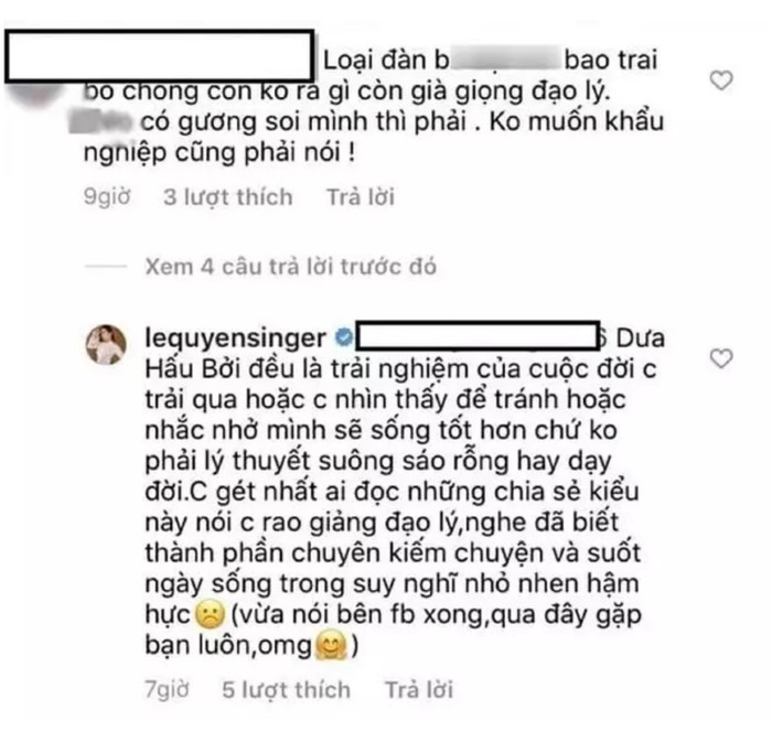 Hay chê bài về chuyện tình cảm của cô.