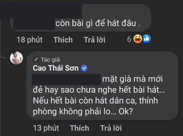 Tuyên bố trước đó của Cao Thái Sơn.